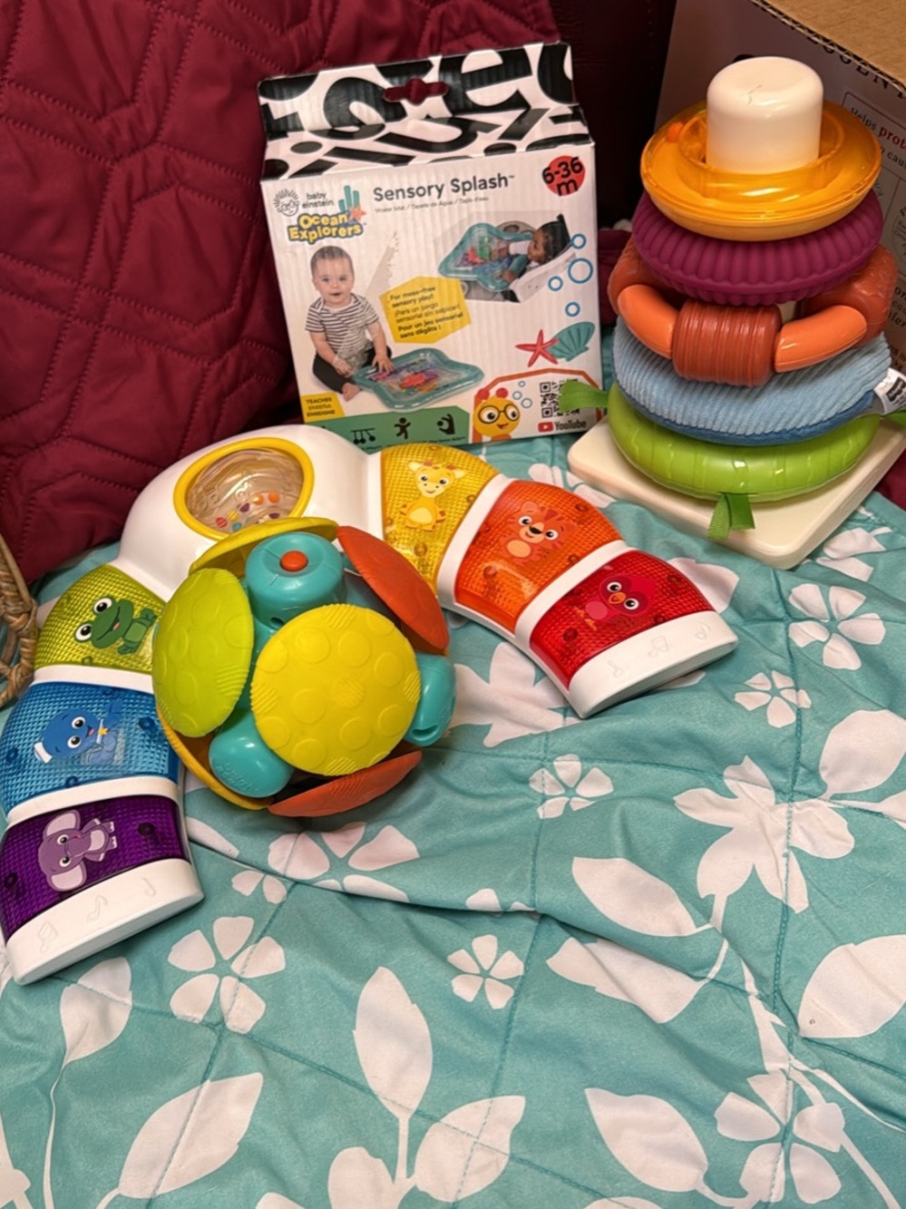 Baby Einstein & Fisher Price Baby Toy Bundle – Musical, Stacking & Water Play